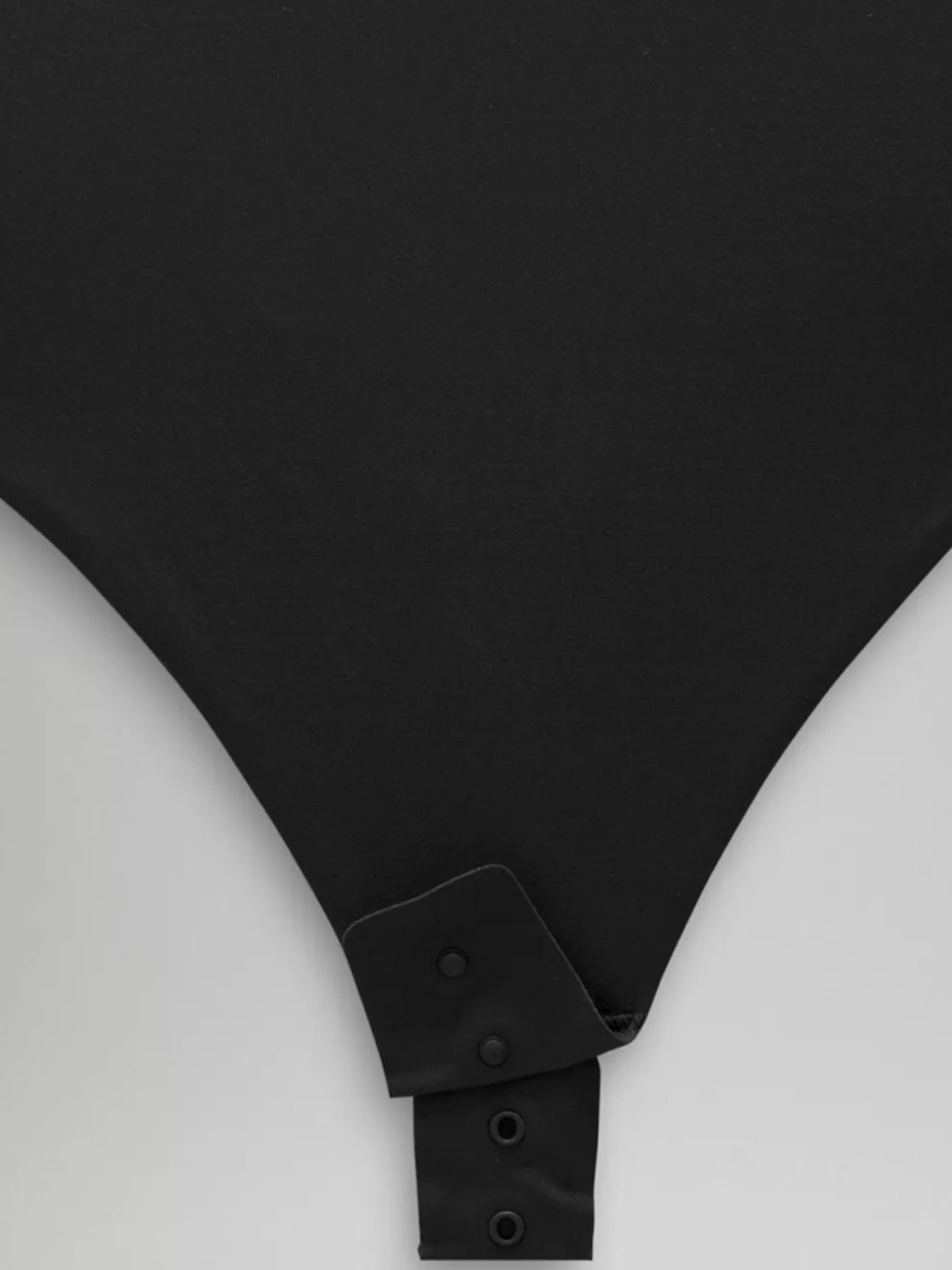 Wundermost Ultra-Soft Nulu Square-Neck Long-Sleeve Bodysuit Black - Picture 3 of 8